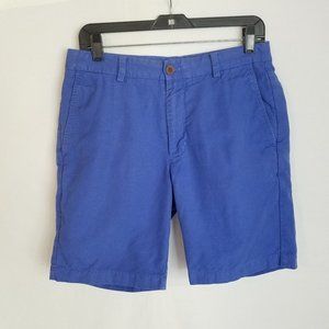 Vineyard Vines Blue Linen Blend Breaker Shorts Mens Size 30